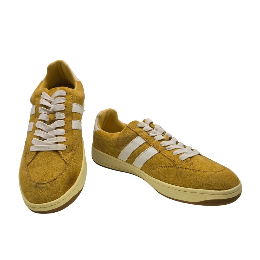 American Rag Cie Sneakers Mens 9 Yellow Retro Low Top Suede Style Gum Sole